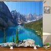 3d Printed Natural Forest Landscape Shower Curtain Waterproof Fabric Waterfall Bathroom Curtains Wall Decoration Large 300x180