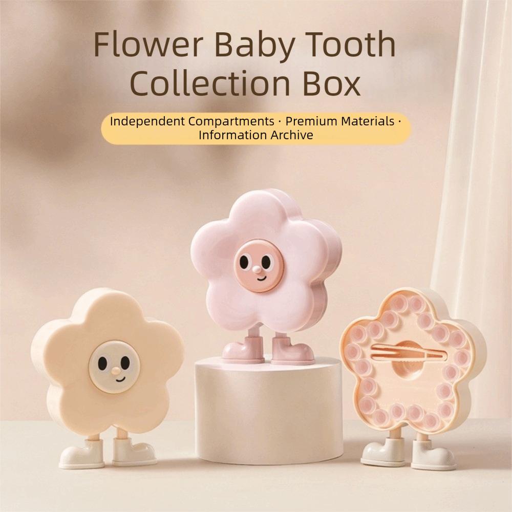 Flower Shape Teeth Storage Box Cartoon Collection Box Baby Teeth Keepsake Box  Lost Teeth