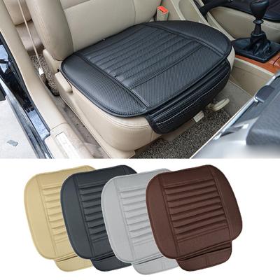 Premium Four Seasons Carbon-Autositzbezug, atmungsaktives PU-Leder mit anthrazitfarbenem Kissen