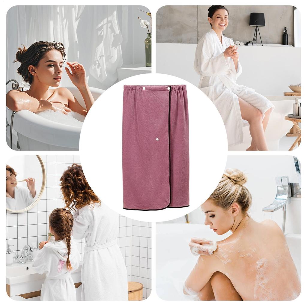 Wrap Towel Robe For Women 53X31 Inch Thickened Soft Bath Skirt Towel Wrap For Women For Ladies Girls Teens Adults Swimming Spa