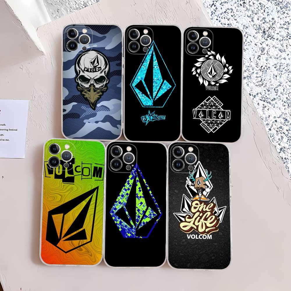 Bekannte Skateboard V-VOLCOMs Marke Passend für IPhone 16 15 Promax Handyhülle IPhone 14 11 12 High End 13 Pro Silikon