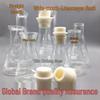 Heat-Resistant Thick Glass Triangular Flask with Silicone Stopper