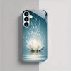 Gilded water lily electroplated silver Phone Case for Samsung Galaxy S26 S25 S24 S23 S22 S20 FE Ultra Plus anti drop Cover