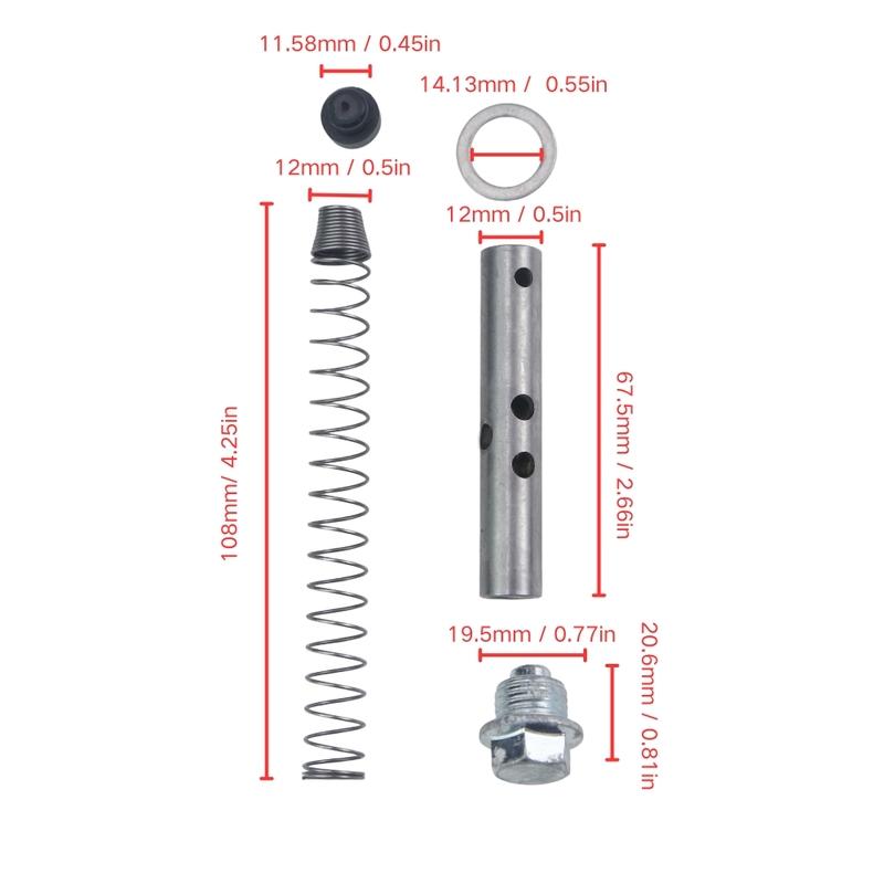 Motorcycle Engine Cam Chain Tensioner Plunger Push Rod Spring Repair Kit For Honda WAVE 110 WAVE 125