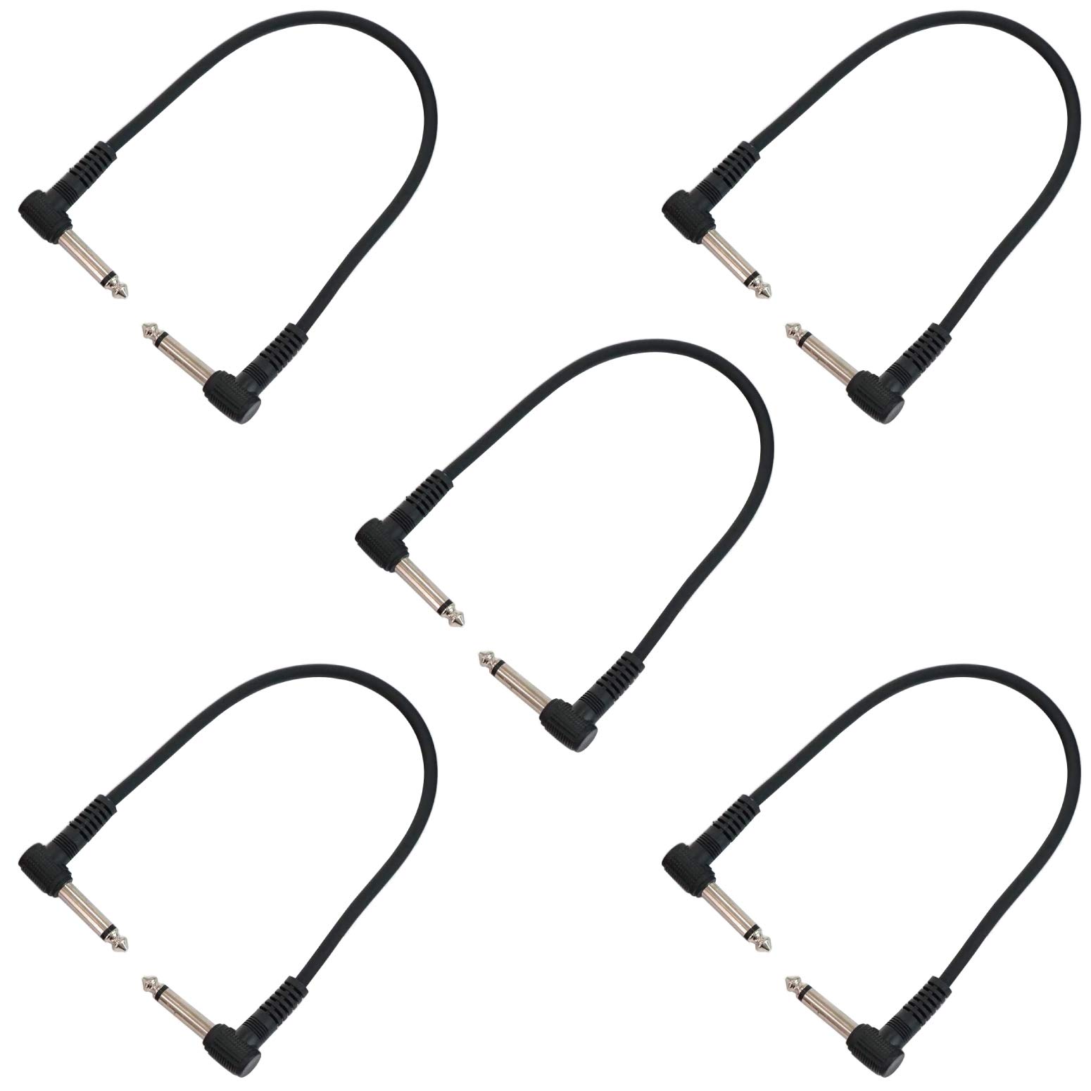 

[Набор из 5 штук] Патч-кабели Kikutani P-30 черные, 30 см (LL), Диаметр 5 мм