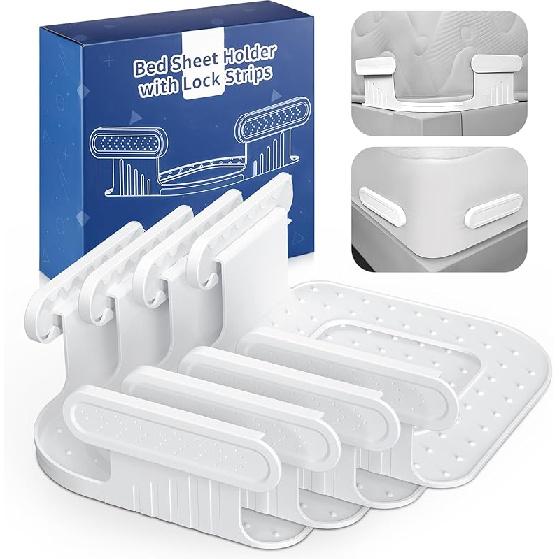 Держатели для простыней, подходят для всех размеров простыней, Новые улучшенные ремни для простыней надежно и плотно удерживают простыни, Держатель для натяжных простыней для углов, Зажимы для простыней,