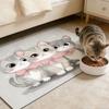 Diatom Mud Cat Feeding Mat Cartoon Dog Food Bowl Mat Cute Pet Bowl Pad  for Dogs Cats