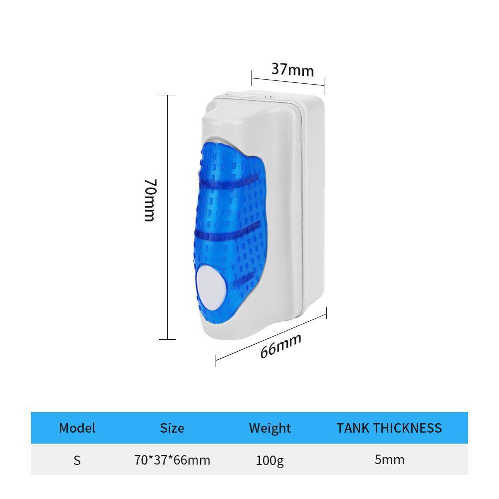 

Аквариум Магнитный рыбный скребок для плавающего чистого стекла для аквариума Чистый размер Скребок S белый
