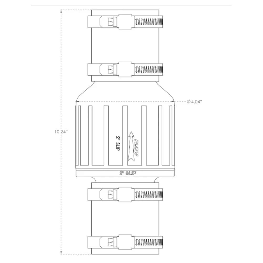 1PC Sewage Check Valve Silent Sewage Check Valve Features A Spring-loaded Flapper For Various Plumbing Systems Bathroom Parts