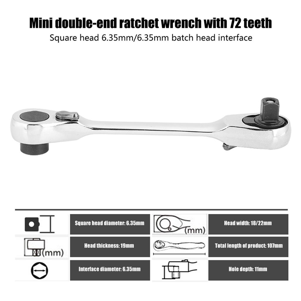 1/4 Allen Wrench Mini Ratchet Wrench 1/4" Mini Ratchet Socket Wrench Screwdriver Hex  Wrench 1/4 Mini Allen Wrench