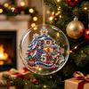 Office Christmas Holiday Decor 250th Anniversary Acrylic Hanging Ornament, Double Side Printed Festive Indoor Outdoor Seasonal Ornament for
