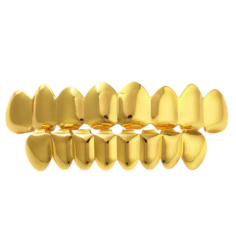 Classic Eight-Tooth Hip-Hop Grillz: Polished American & European Style