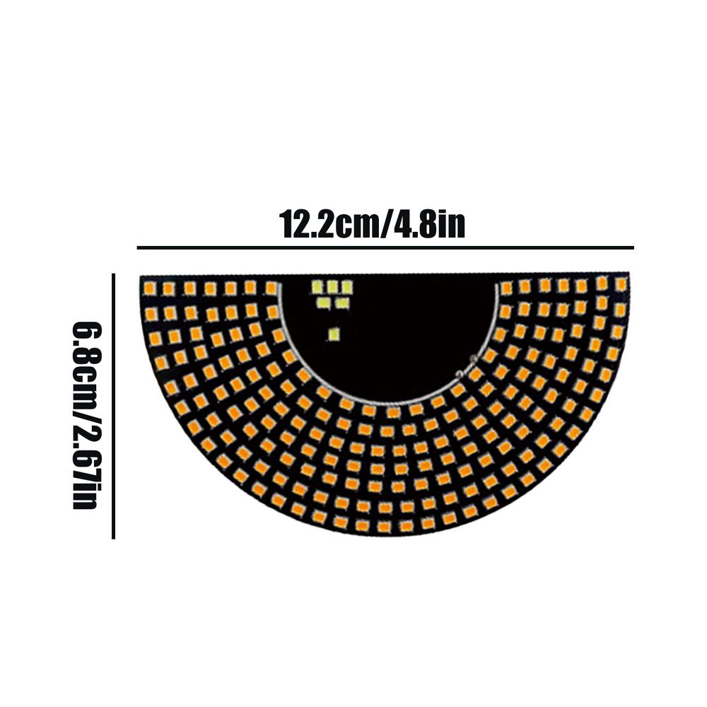 car Dynamic Devil Eye Light For auto rear Windshield APP Control Animated LED Display Triangle / Semicircle Funny Eye Light Sign