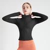 Women‘s Tights Sports Clothes Tracksuits Work Out Fitness Jacket Zipper Long Sleeve Coat Running GYM Yoga Tops