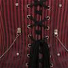 Sexy Women Gothic Corset Bustier Striped Zip Buckled Steampunk Overbust Corselet Vest Punk Rock Style Clothes