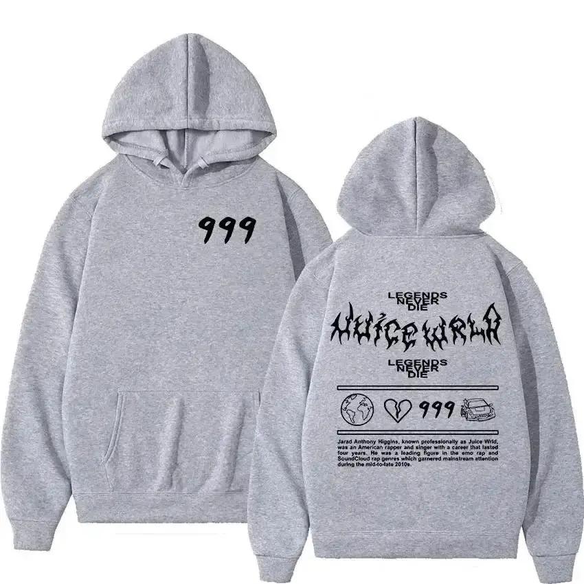 Juice WRLD Hoodies Herren Damen Kapuzenpullover Mode Hip Hop Lässig Pullover Herbst Jungen Mädchen Schwarz Streetwear Juicewrld