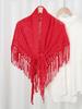 Hot Sale Knitted Cotton Tassels Shawls Scarf Woman Soft High Quality Wraps Ladies Travel Beach Cape Femme Hollow Fashion Scarves