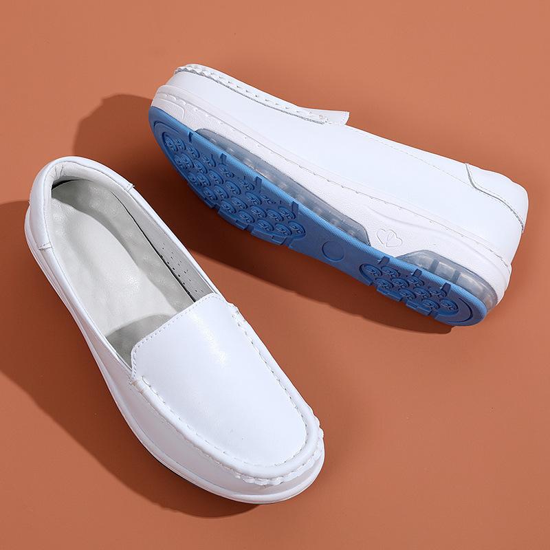 

Туфли медсестры женские осенне-зимние на воздушной подушке мягкая подошва модные и удобные нескользящая толстая подошва не устают ноги работа медицинский профессиональный 34