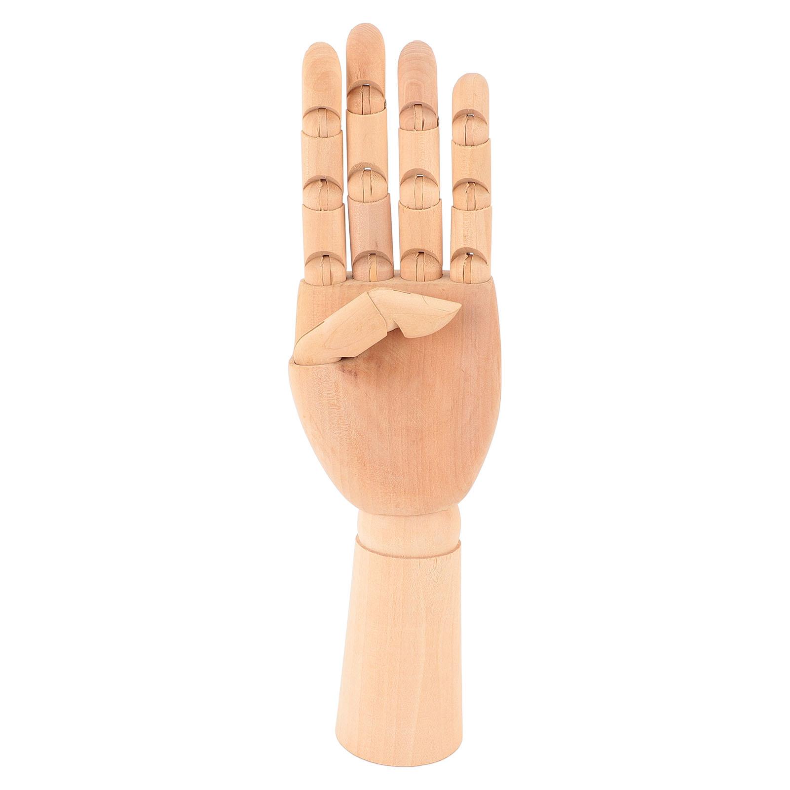

Модель руки деревянная левая рука манекен фигурка с гибкими подвижными пальцами для обучения искусству