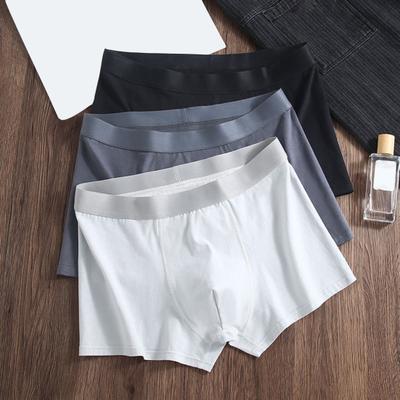 Men Boxer Underwear Mid-rise Elastic Waistband Patchwork Color Shorts Briefs U-Convex Breathable Panties