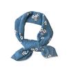 Sunscreen Flower Print Scarves Neckerchief Printed Silk Scarf Fashion Small Square Scarf  Ladies