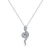 Collier serpent en argent sterling S925 avec moissanite pour femmes - Ne se décolore pas, pendentif haut de gamme polyvalent automne/hiver.