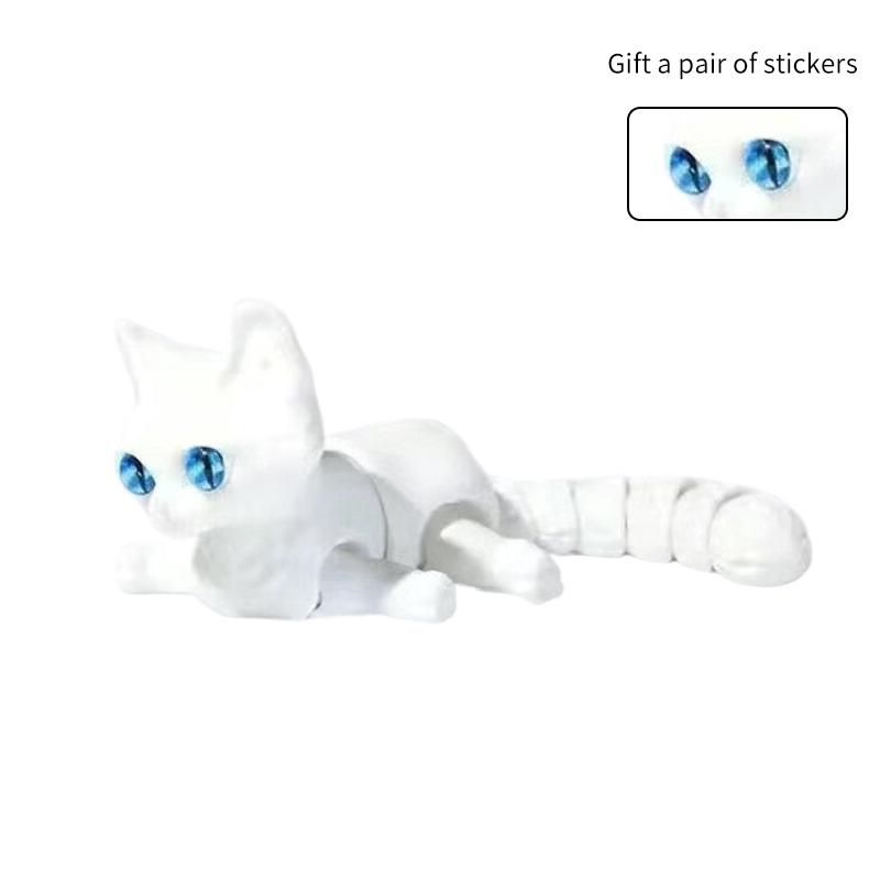 3D Printed Cat Toys, Realistic Hairless Figurines With Movable Joints, Fun Children'S  Year Gifts