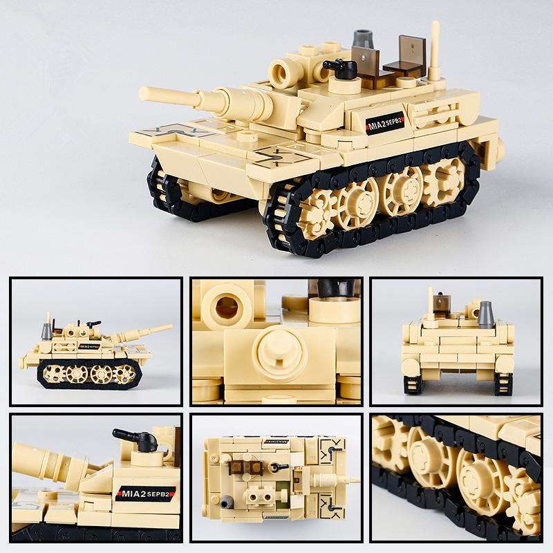 MOC 99A Main Battle Tank M1A2 War Military City Vehicle Car Building Blocks Classic Model Bricks Kits Sets Ideas