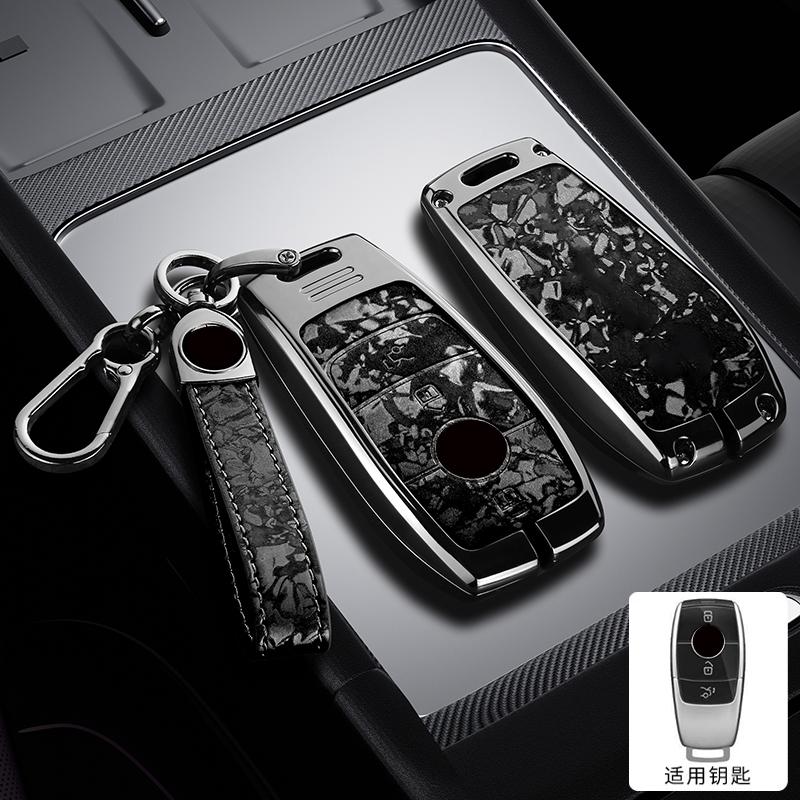 Zinc Alloy Leather Car Key Holder For Mercedes Benz A C E S G Class W177 W205 W213 X167 W222 Cla Gle Glb Gls Amg Maybach Key Fob
