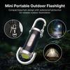 Mini Flashlight Keychain Portable Waterproof for Outdoor Camping Hiking Emergency Use Durable Plastic High-Brightness LED