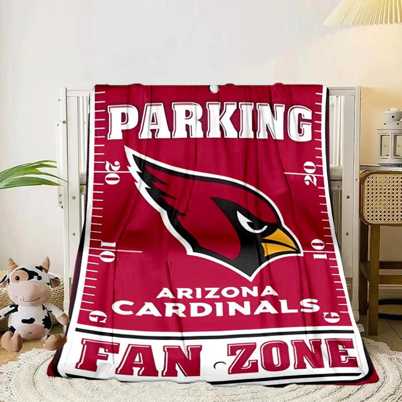 Arizona Cardinals Logo Portable Blanket/Soft Blanket Bedding Blanket Suitable for Travel Camping Living Rooms Offices Sofas Fan Gifts