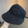 Korean-Style Women'S Open-Top Sun Hat Summer Outdoor Breathable Design Face Slimming Hollow Sun Protection Hat