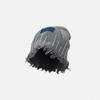 Winter Ripped Hole Patches Vintage Knitted Hat Man Woman Rough Selvedge Design Punk Beanie Skullcaps