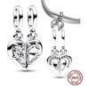 Charms camaleonte adatti a braccialetti originali alla moda in argento 925 con zircone, perlina a forma di polpo e tartaruga, ciondolo a forma di farfalla e lucciola, fai da te per realizzare gioielli