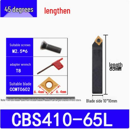 45°/90° Rough Boring Bar Holder with Replaceable Head & CBS/BSB Cutter
