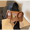 French Fashion Retro Underarm Bag Suede Simple Women's  New High-Grade Texture Single Shoulder Bag Casual Small Square Bag
