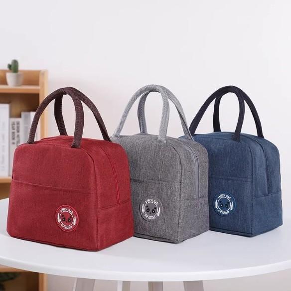 Lunchtasche für die Arbeit, Tragbare Handheld-Isolierte Bento-, Lunchbox-Tasche, Kühlakku, Isolierte Tasche