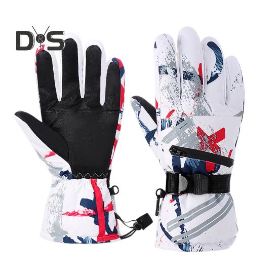 

1 пара зимних перчаток для велоспорта, водонепроницаемые, унисекс, ветрозащитные, толстые, теплые, сохраняющие тепло, противоскользящие, с отличным трением для ладони, перчатки для катания на лыжах на открытом воздухе L