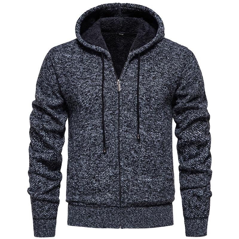 Hohler Herbst- und Winterpullover Herrenjacke Koreanischer Stil Trendiger Plüsch Strickjacke Herren Kapuzenpullover