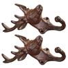 2 Pieces Deer Antler Sturdy Iron Wall Mounted Hook for Kitchen Supplies Bedroom Organizing Elegant Designs Daily Use