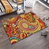 Colorful Bohemian Paisley Floral Pattern Non-slip rug suitable for living room and bedroom sofas