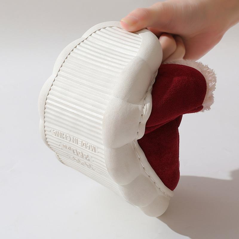Cotton Shoes for Men and Women In Winter, with A Bag Heel and Velvet for Indoor Warmth, Thick Soled Cotton Shoes