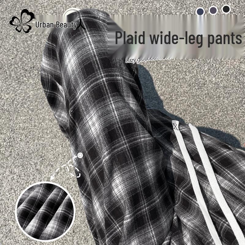 

Women s High-Waist Plaid Straight-Leg Trousers 2XL