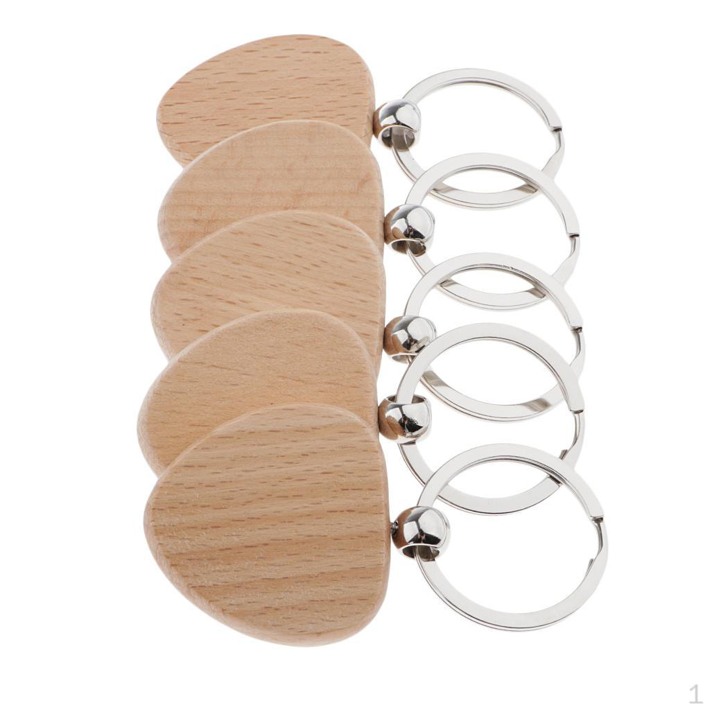 

5 пустых деревянных подвесок-подвесок для брелка с гравировкой своими руками heart 37x35mm