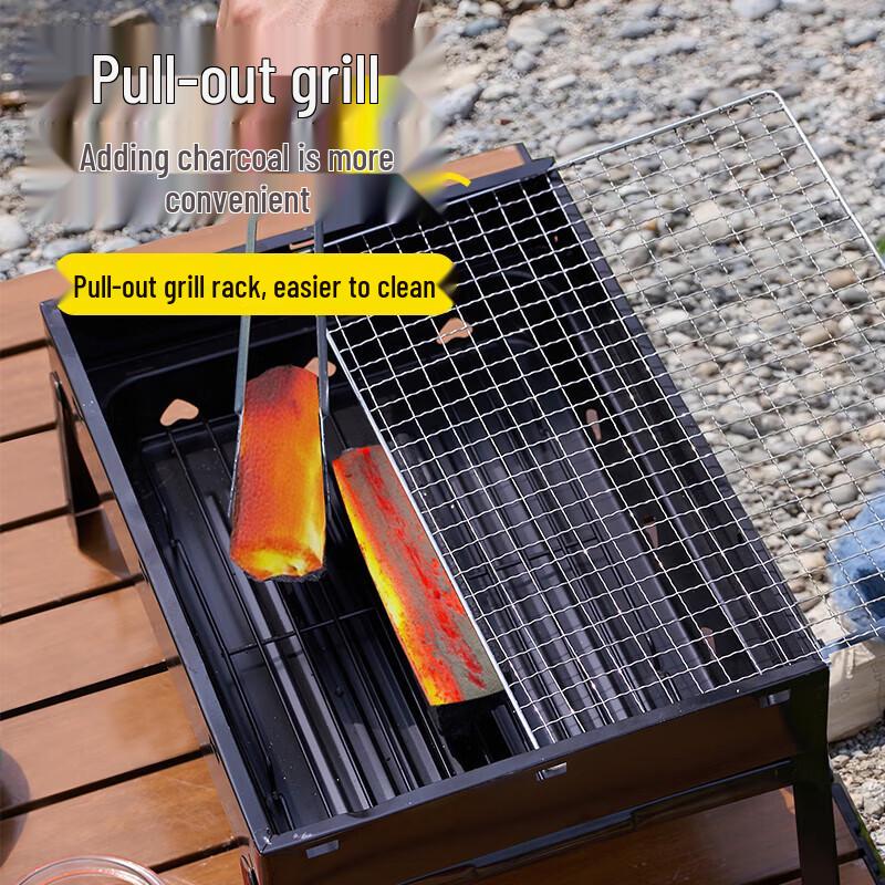 Shang Kao Jia Bærbar Utendørs Kullgrill