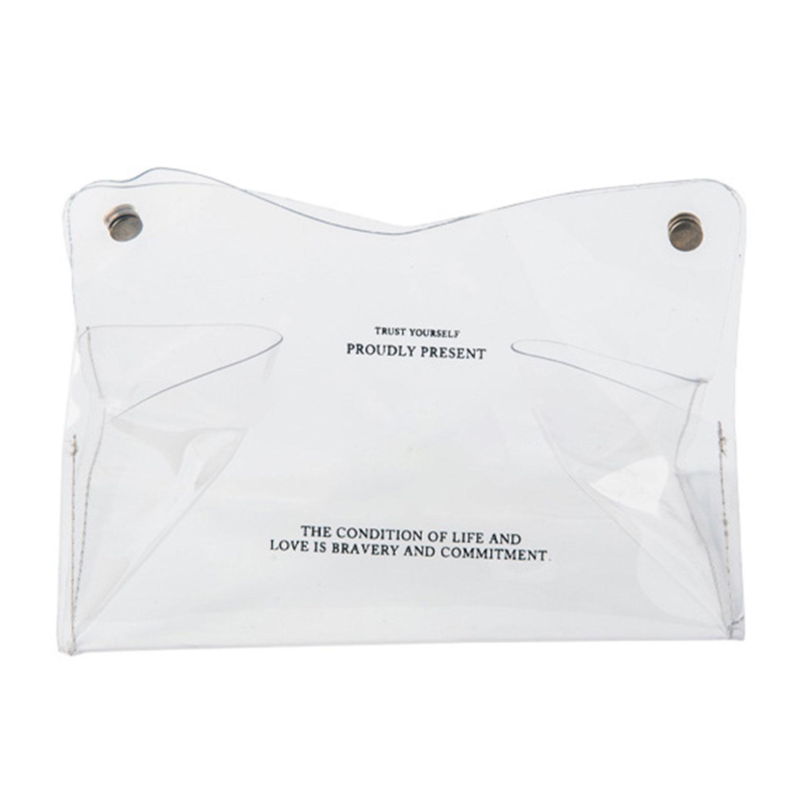 

Sturdy PVC Tissue Storage Box Holder for Home and Office Use Elegant Designs Keeps Tissues Dry and Portable to Use 3