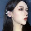 Fashion Punk Butterfly Elf Ear Clip Trendy Design Liquid Metal Wing Ear Cuff Stud Piercing Earrings for Women Girls Jewelry