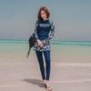Women's Three-Piece Skirted Swimsuit and Long-Sleeve Diving Suit
