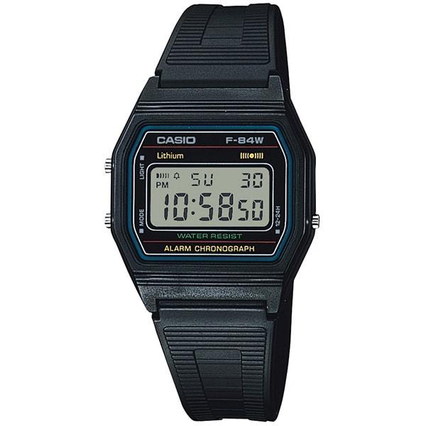 

CASIO F-84W-1QJH [Стандартные часы] Квадратные часы из черной смолы Цифровые