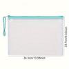10pcs A4 Size Mesh Zipper Bags, Office Supplies, Paper Storage, Travel & Art Organizer, School and Office Folder